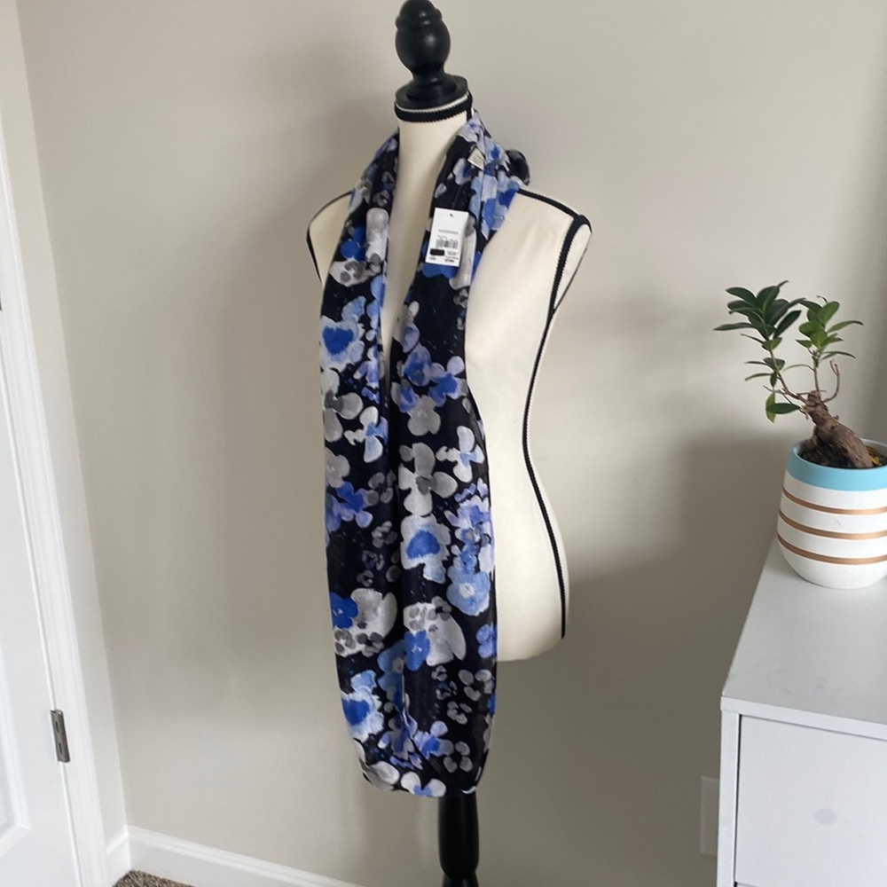 Long floral/watercolor print scarf